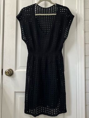 Cupshe Black Dolman Sleeve Cut-out Knit Coverup. Women’s Size XL, NWT